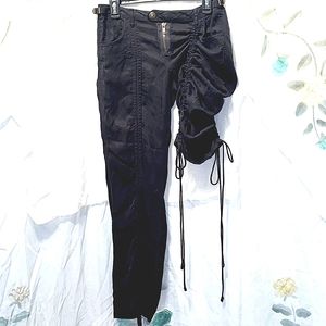 LONDONJEAN BLK DRAWSTRING CHINO PANTS SZ 4
